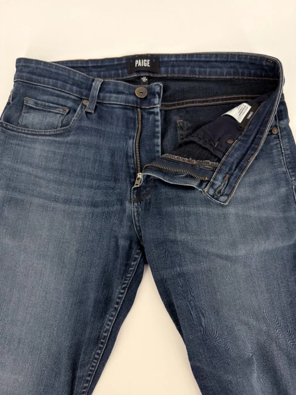 PAIGE Lennox Premium Stretch Jeans Medium Wash 36x33 USA